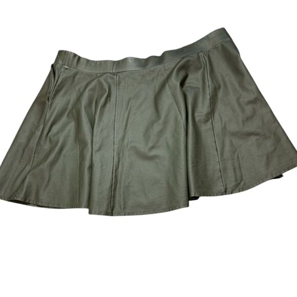 Torrid Olive Green Faux Leather Skirt - Picture 3 of 5